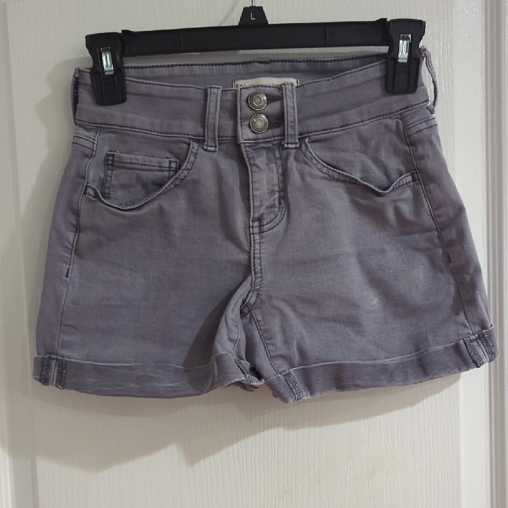 SO Junior's Light Gray Denim Jean Shorts